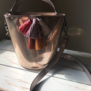 Rebecca Minkoff Sofia bucket bag gold leather rare